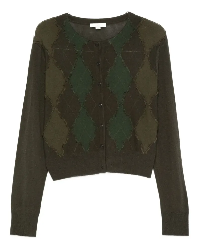 Vince argyle button knitwear - Grün Grün