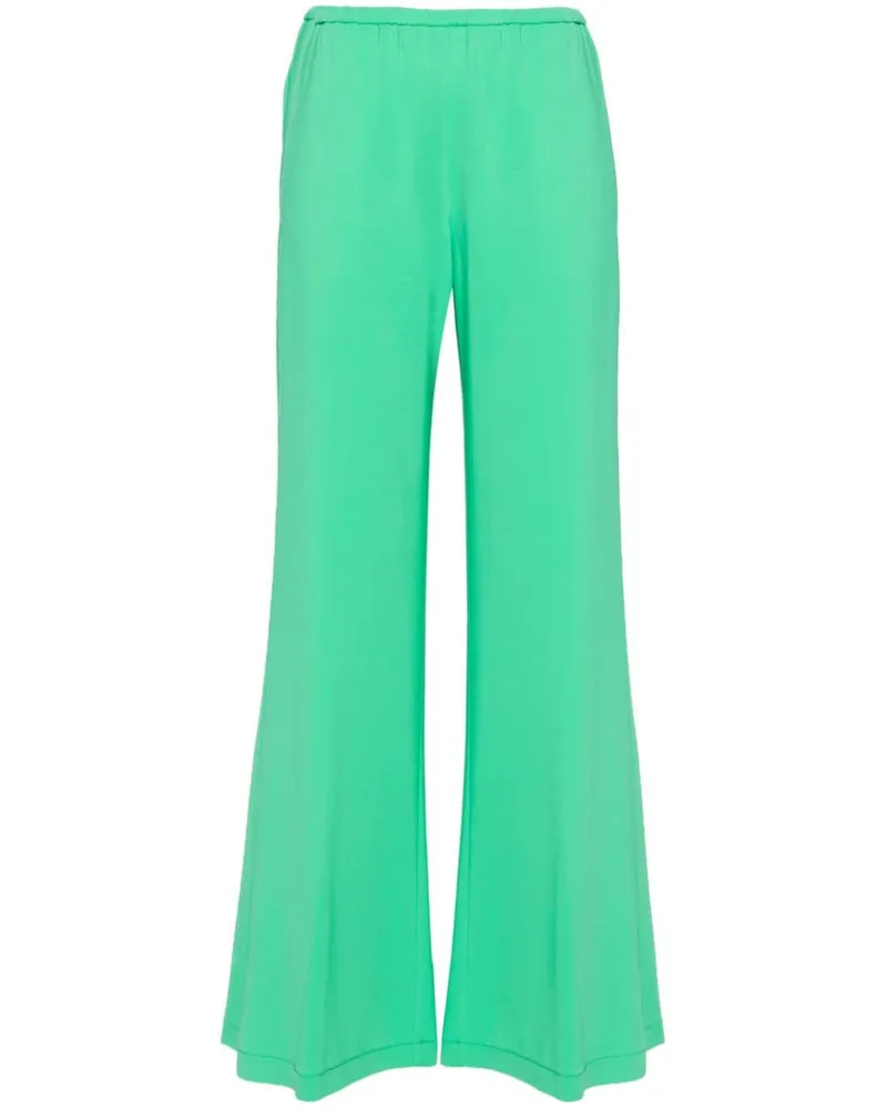 forte_forte Geraffte Wide-Leg-Hose - Grün Grün