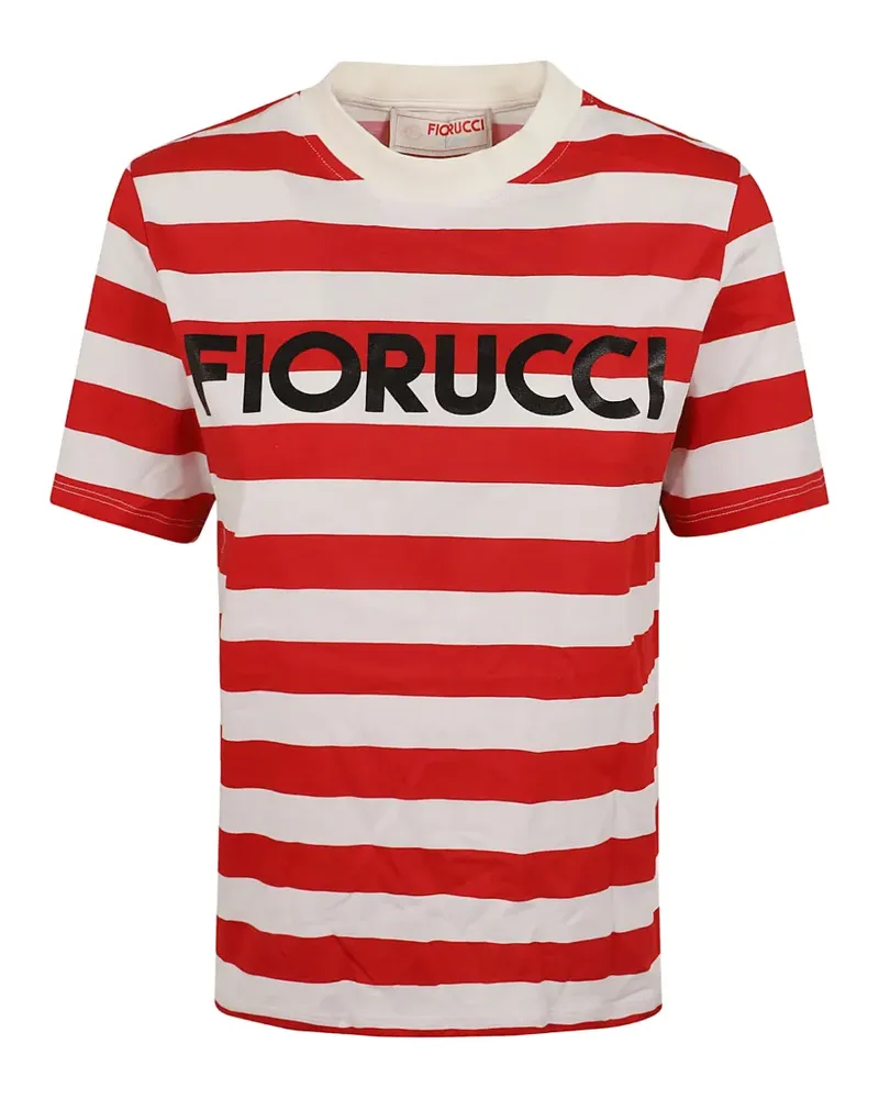 Fiorucci Gestreiftes T-Shirt - Rot Rot