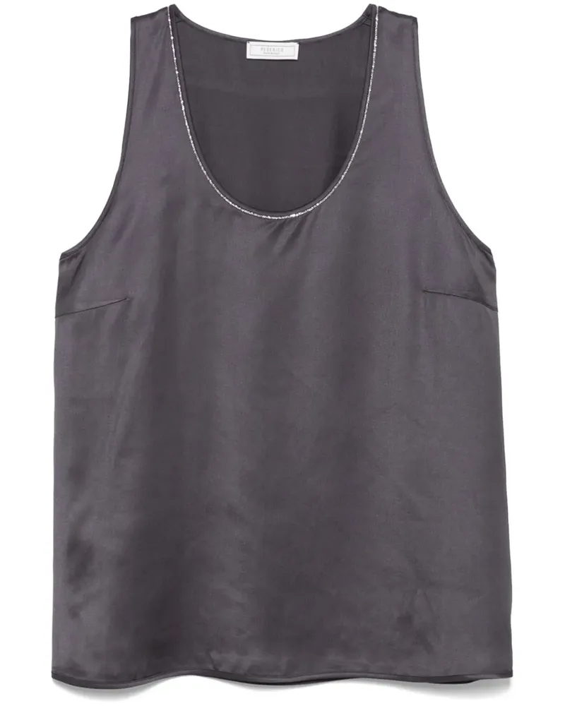 Peserico Top mit Perlen - Grau Grau