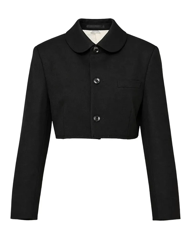Comme des Garçons Cropped-Jacke aus Wolle - Schwarz Schwarz
