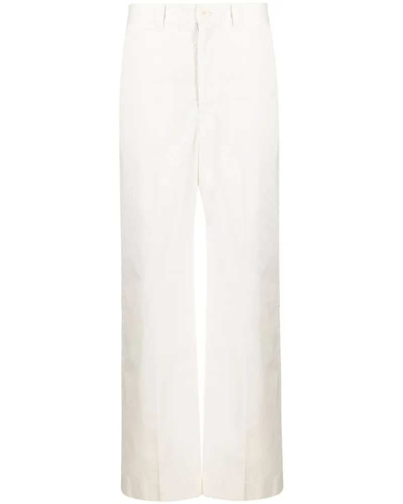 Christophe Lemaire High-Waist-Hose mit geradem Bein Weiß