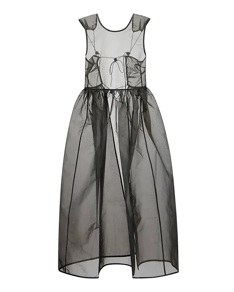 Cecilie Bahnsen Camilla liquid myrtia midi dress - Schwarz Schwarz