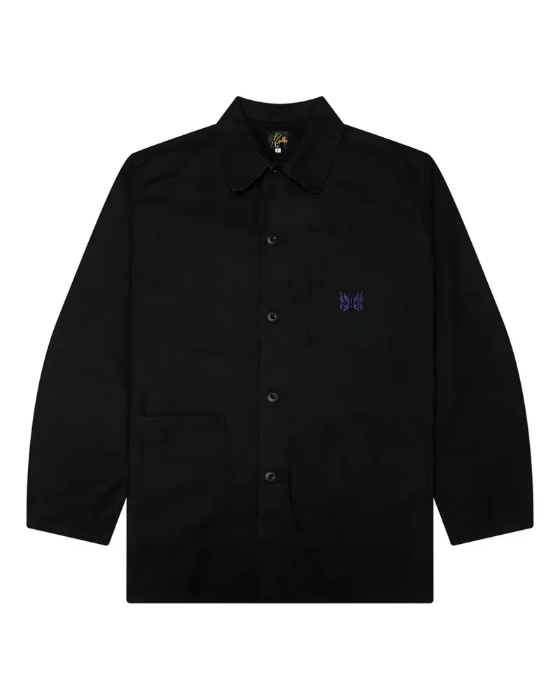 NEEDLES Reversed Sateen Coverall shirt jacket - Schwarz Schwarz