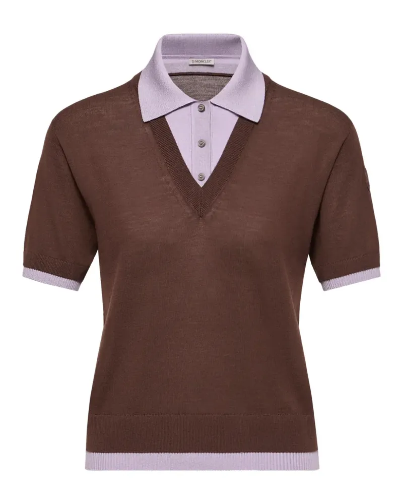 Moncler layered-effect short-sleeve sweater - Braun Braun