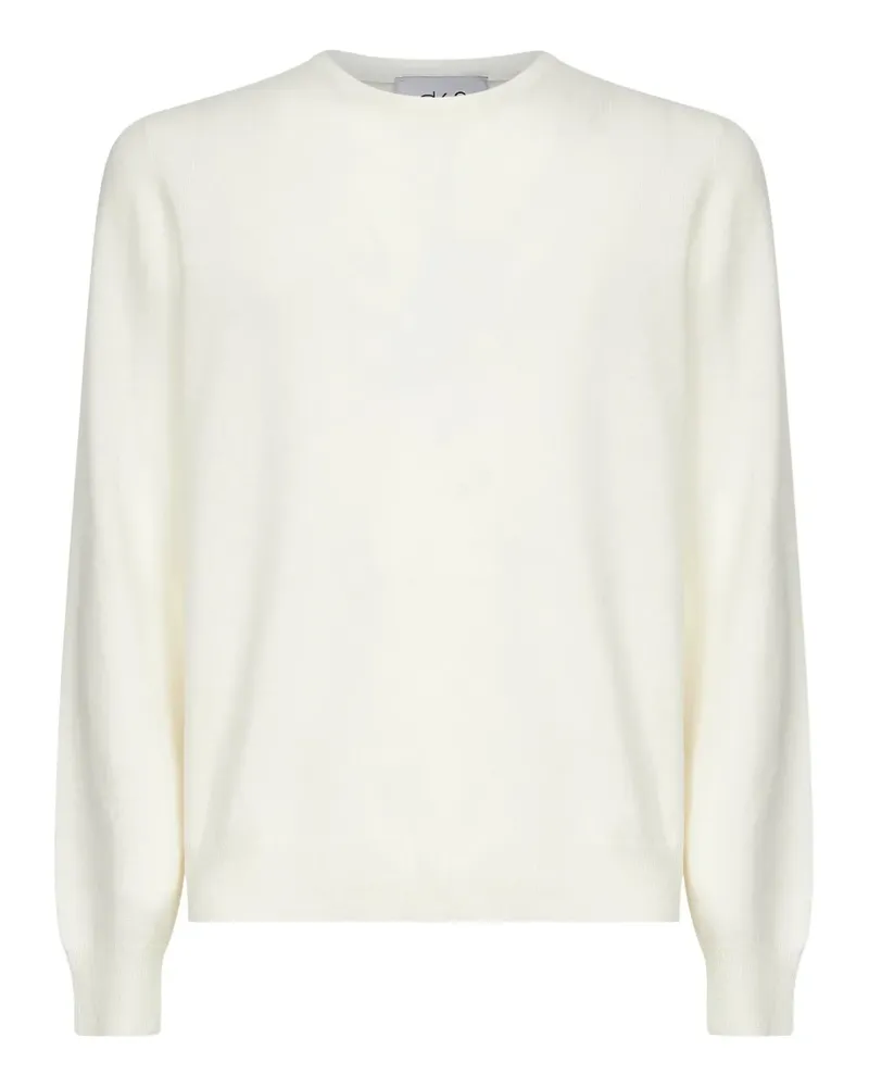 D4.0 Pullover mit Rundhalsausschnitt - Weiß Weiß