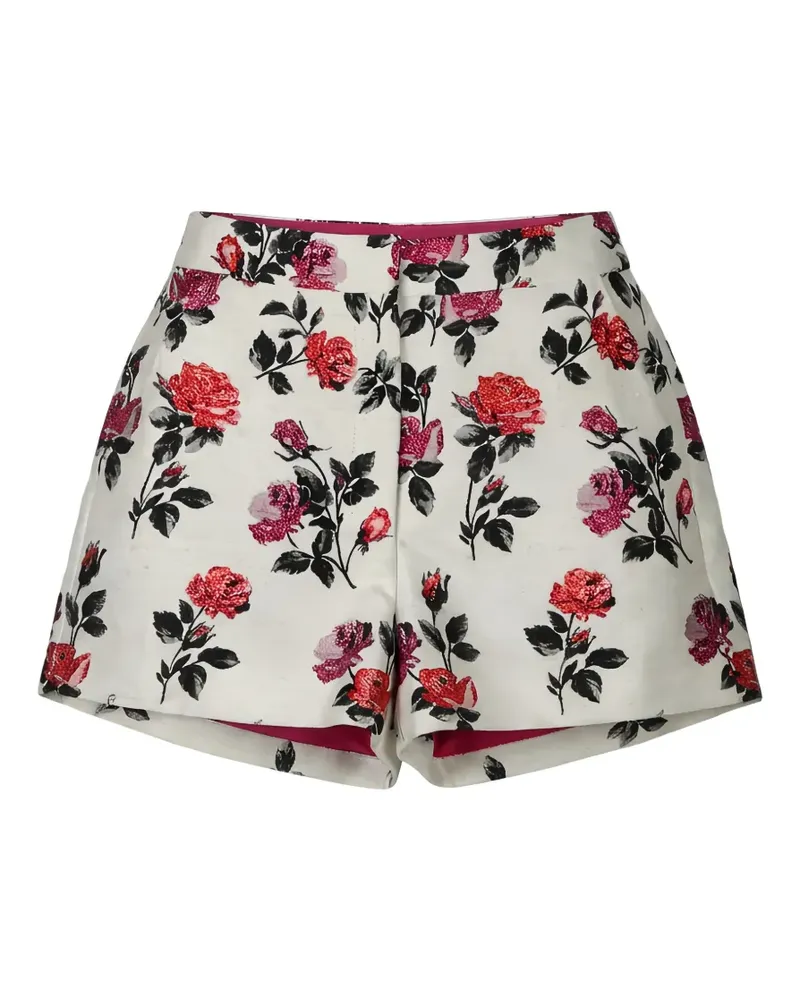 Valentino Garavani Shorts mit Blumenprint - Weiß Weiß
