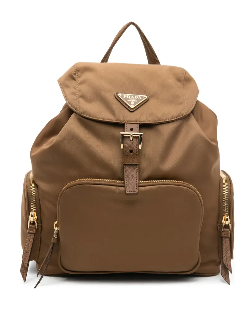 Prada Rucksack mit Schnallenverschluss - Braun Braun
