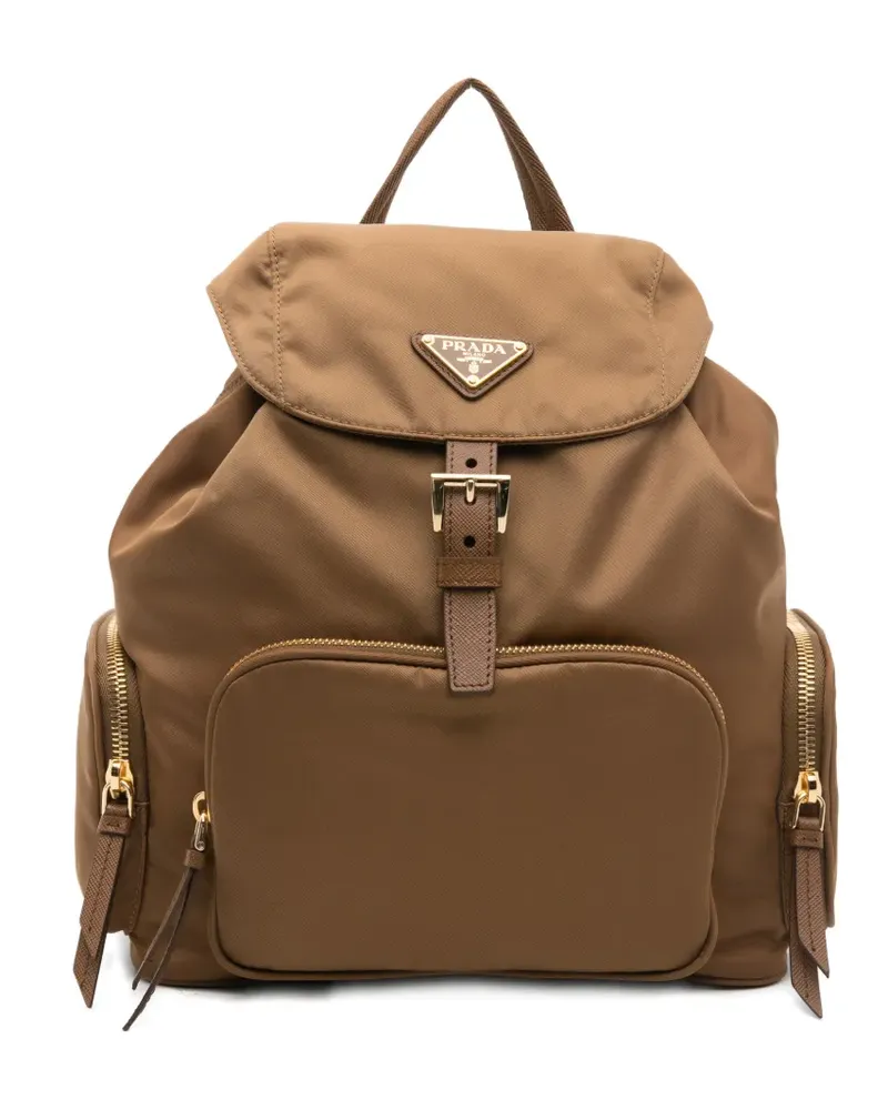 Prada Rucksack mit Schnallenverschluss - Braun Braun