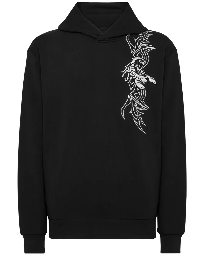 Philipp Plein Hoodie mit Kristallen - Schwarz Schwarz