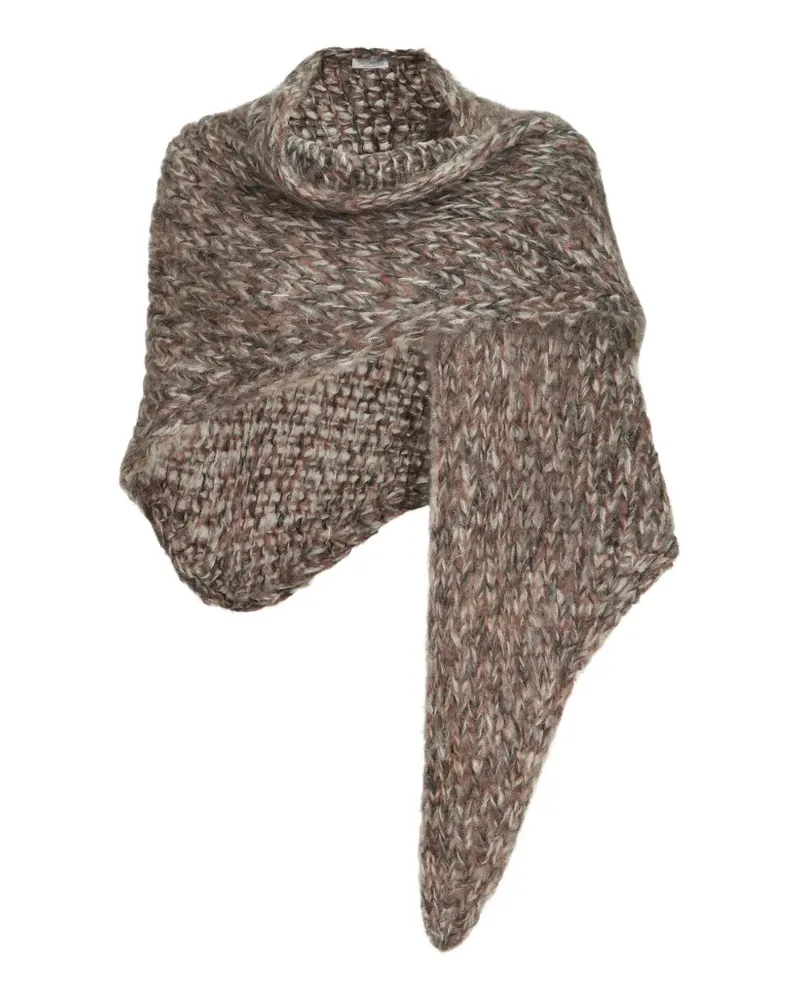 Brunello Cucinelli mohair knit shawl - Braun Braun