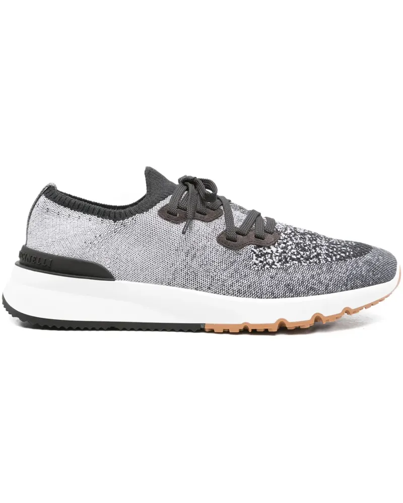 Brunello Cucinelli Gestrickte Sneakers - Schwarz Schwarz