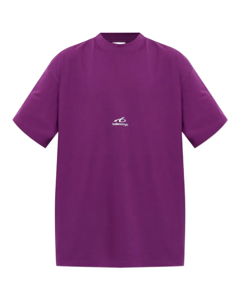Balenciaga logo-print T-shirt - Violett Violett