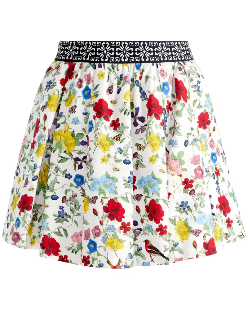 Alice + Olivia Haven Minirock mit besticktem Bund - Weiß Weiß