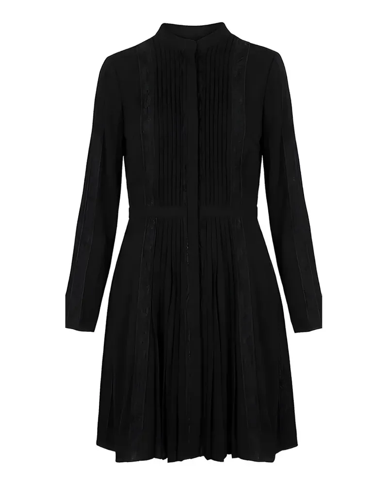 Valentino Garavani Mini-Faltenkleid mit Spitzeneinsätzen - Schwarz Schwarz