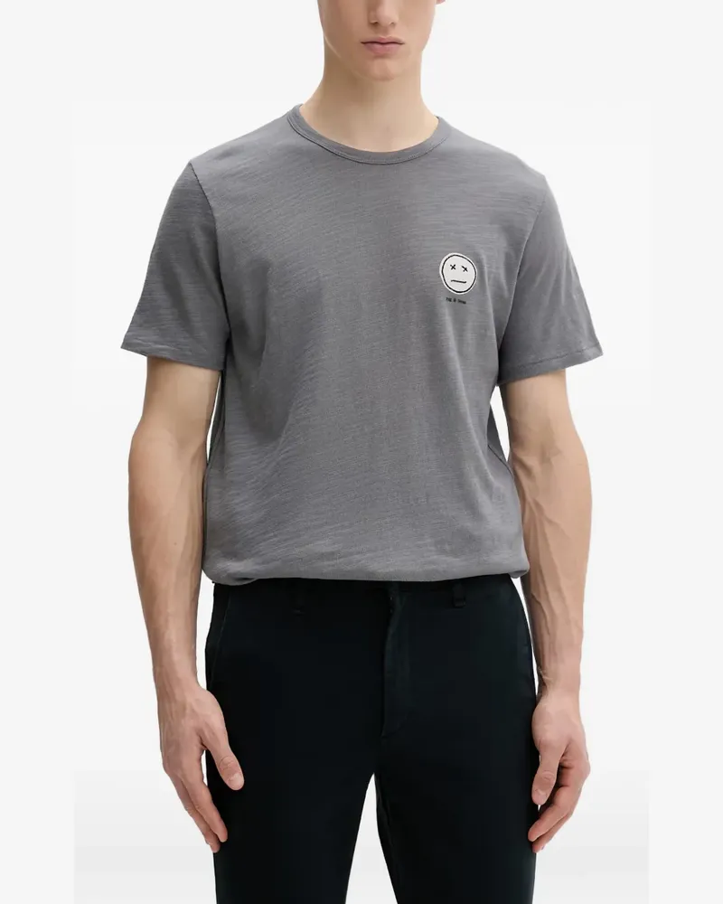 Rag & Bone T-Shirt mit Patch-Detail - Grau Grau
