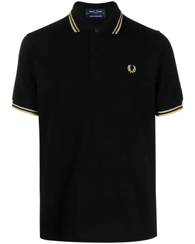 Fred Perry M12 Poloshirt mit Logo-Stickerei - Schwarz Schwarz