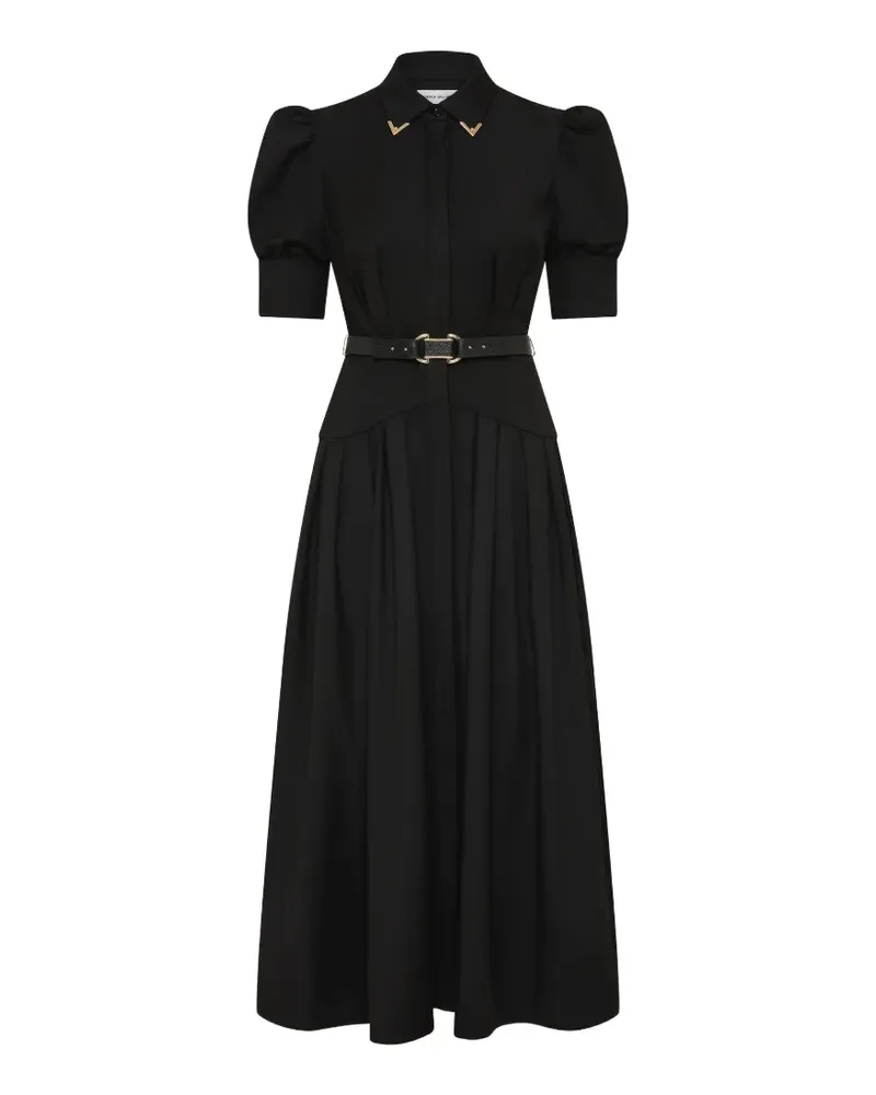 Rebecca Vallance Zendaya belted midi dress - Schwarz Schwarz