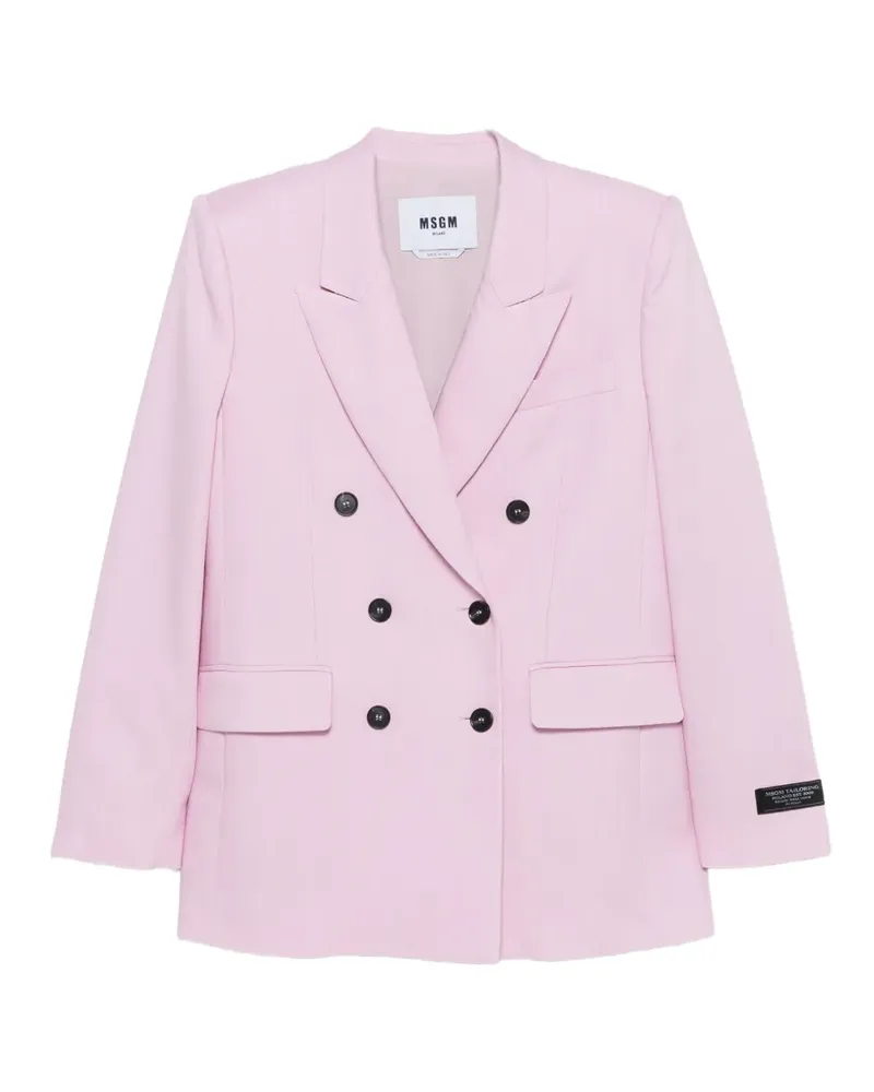 MSGM Doppelreihiger Blazer - Rosa Rosa