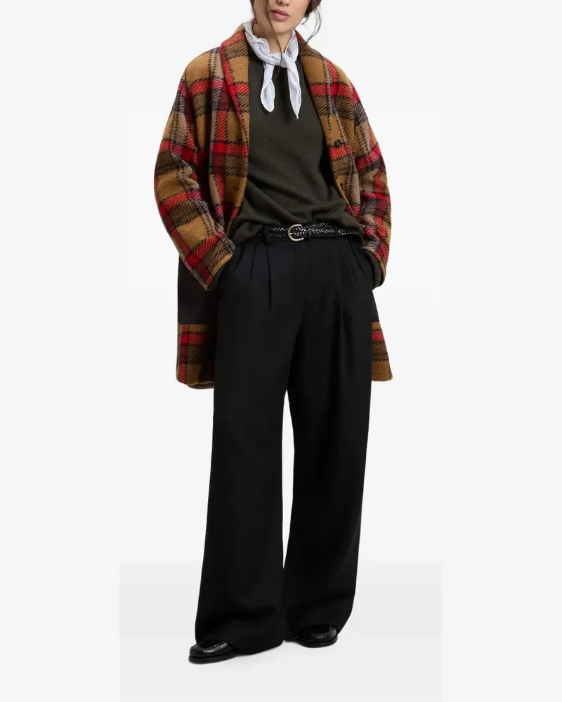 Woolrich Gentry Mantel mit Karomuster - Braun Braun