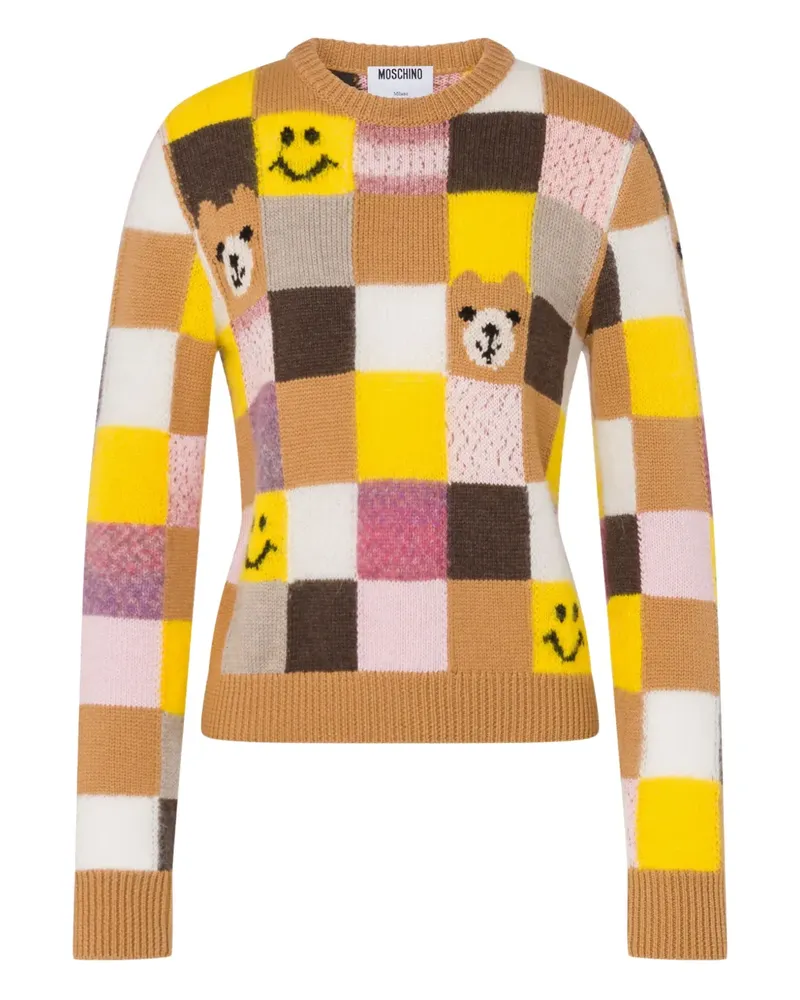 Moschino Patchwork-Pullover - Nude Nude