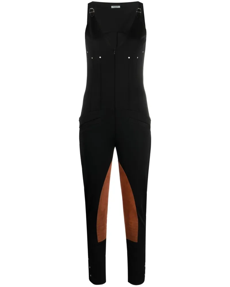 Durazzi Milano Schmaler Jumpsuit Schwarz