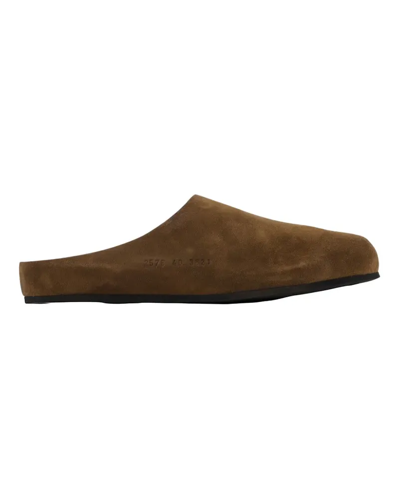 Common Projects almond-toe suede mules - Braun Braun