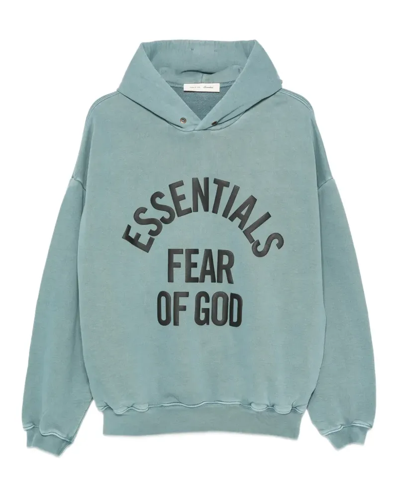 Fear of God logo-print hoodie - Blau Blau