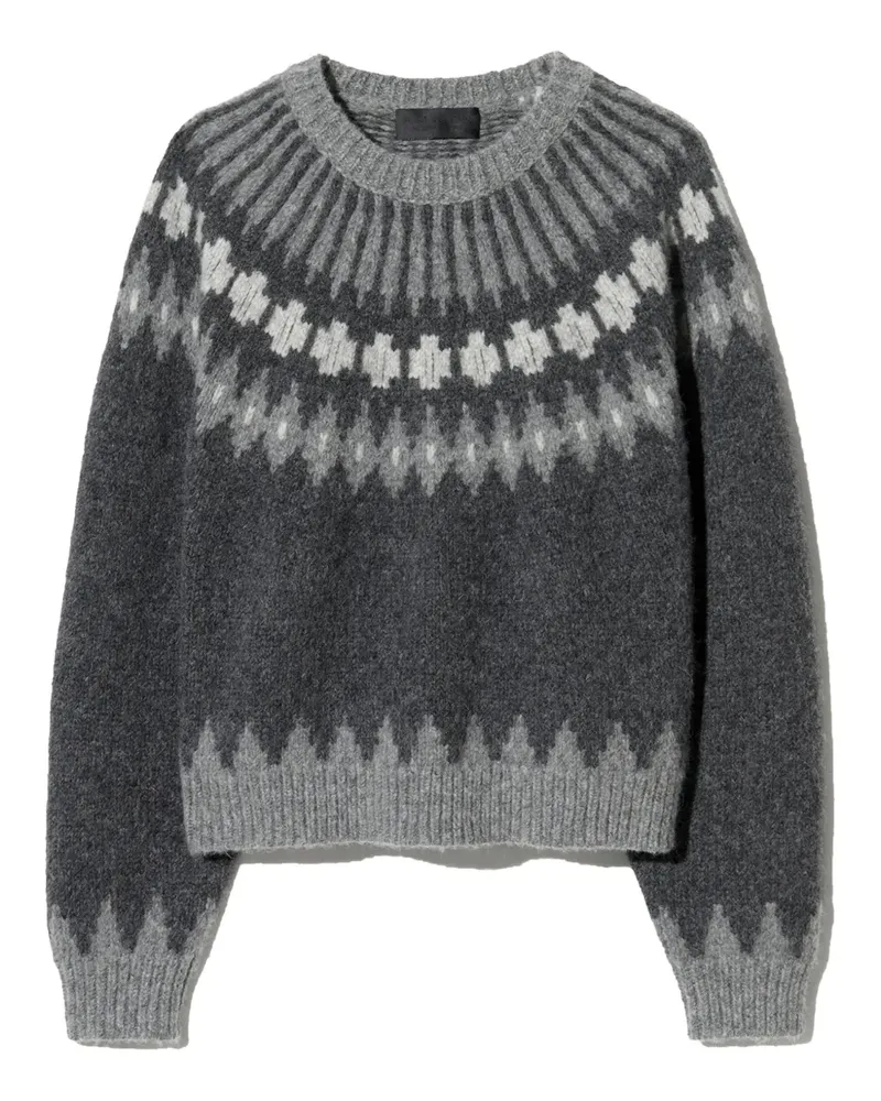 Nili Lotan Alena fair isle sweater - Grau Grau