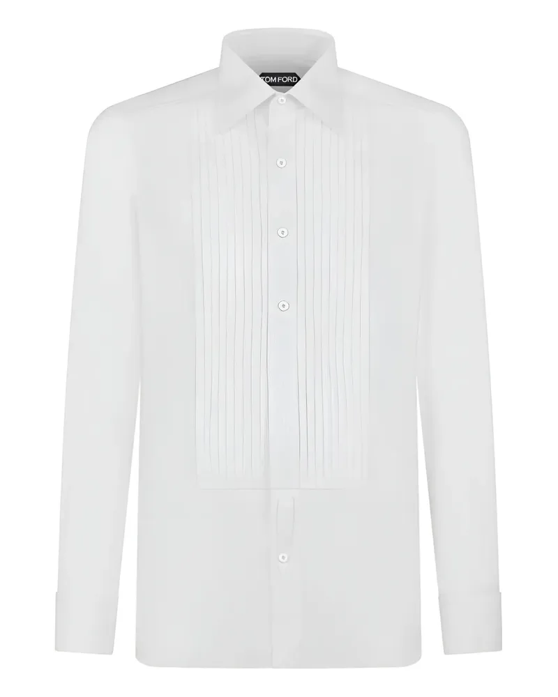 Tom Ford pointed-collar long-sleeve shirt - Weiß Weiß