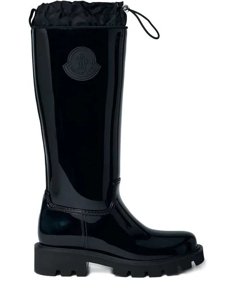 Moncler logo-patch drawstring boots - Weiß Weiß