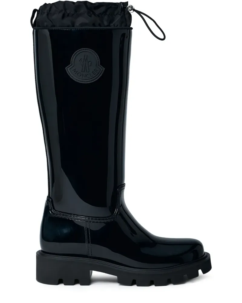 Moncler logo-patch drawstring boots - Weiß Weiß