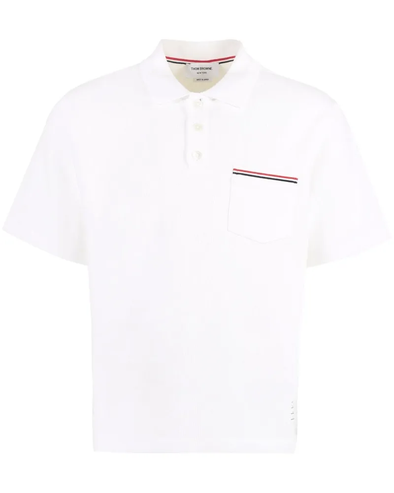 Thom Browne Hemd mit RWB-Streifen - Weiß Weiß
