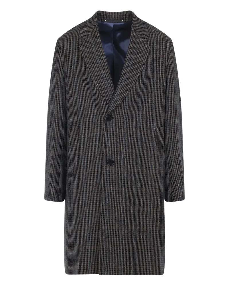 Paul Smith Mantel mit Hahnentrittmuster - Schwarz Schwarz