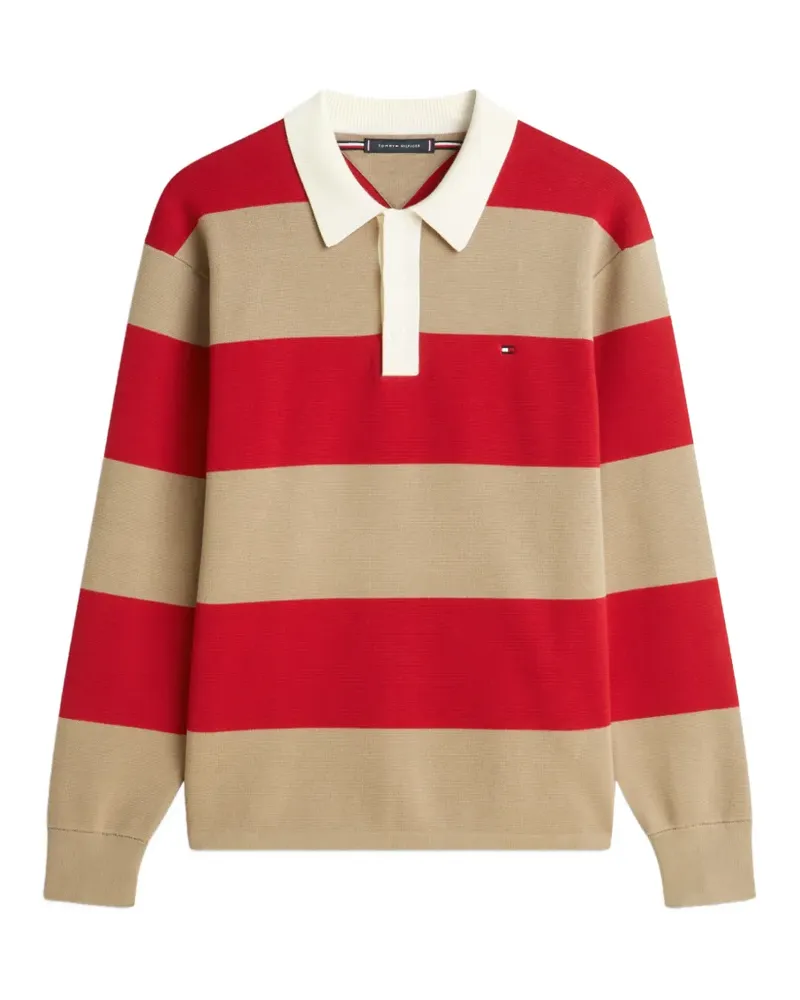 Tommy Hilfiger striped polo shirt - Rot Rot