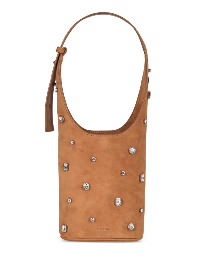 Veronica Beard Beuteltasche mit Kristallen - Braun Braun