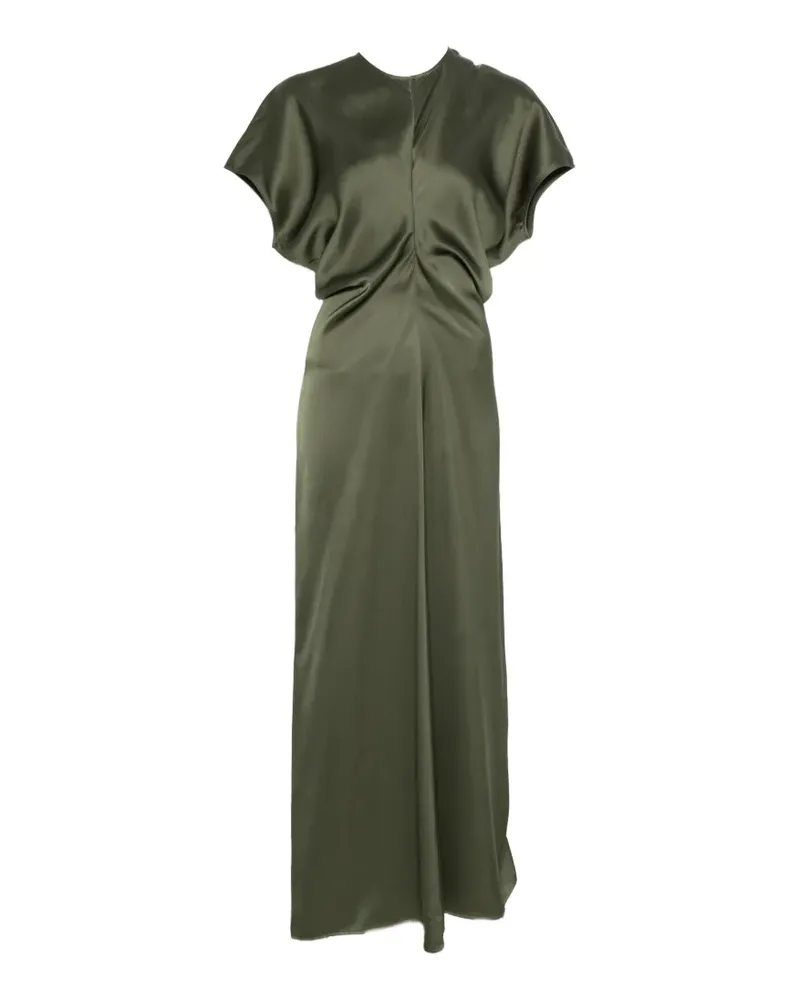 Totême gathered-detail maxi dress - Grün Grün