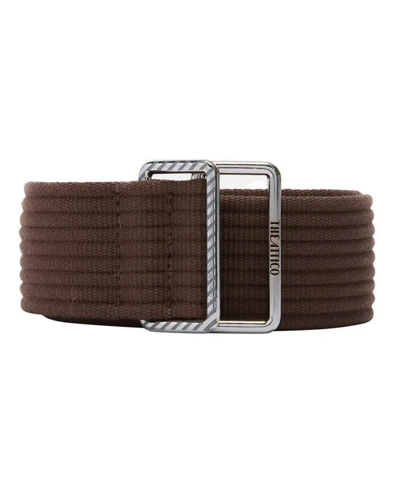 ATTICO striped ribbon belt - Braun Braun