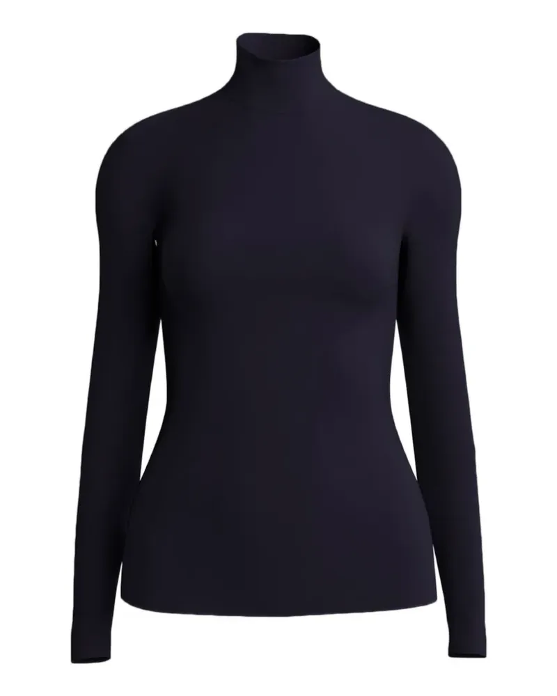 Wolford Oberteil mit Rollkragen - Blau Blau