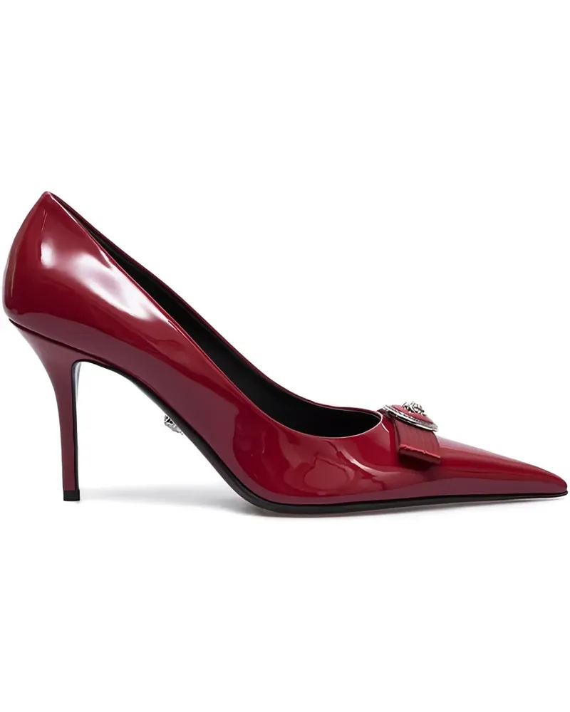Versace 90mm bow-embellished pointed-toe pumps - Rot Rot