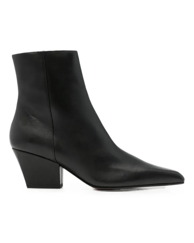 Paris Texas Jane pointed-toe leather ankle boots - Schwarz Schwarz