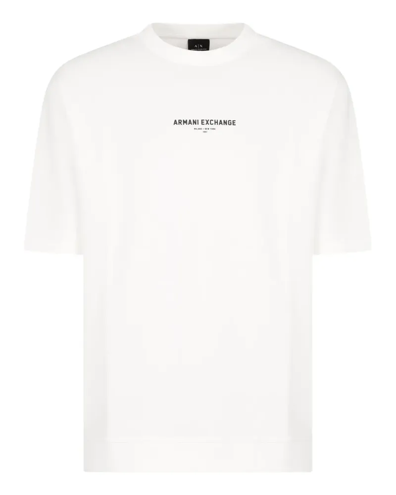 Armani Exchange T-Shirt mit Logo-Print - Weiß Weiß