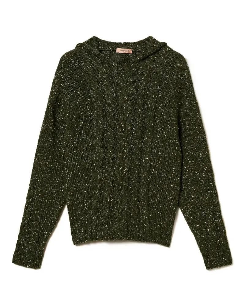 Twin-Set Kapuzenpullover mit Zopfmuster - 12930 12930
