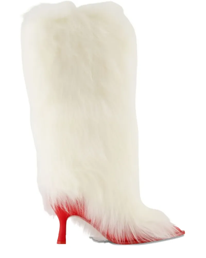 UGG x Ambush fur heeled boots - Weiß Weiß