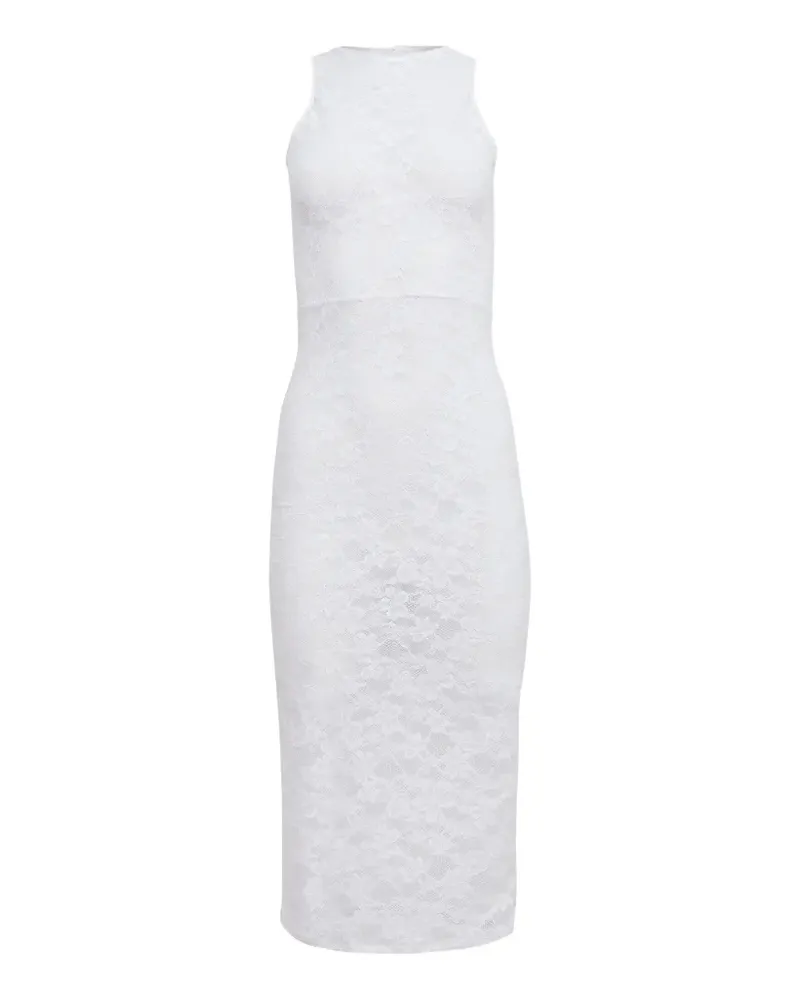 Fleur Du Mal Le Stretch Racer-Midikleid aus Spitze - Weiß Weiß