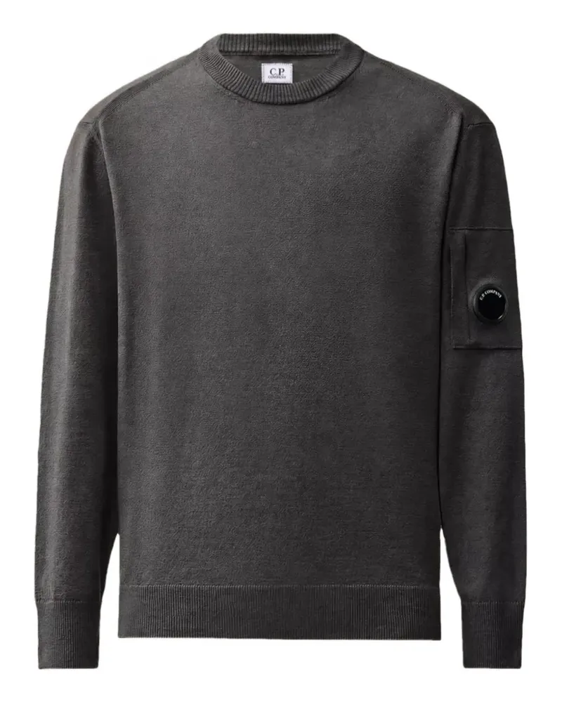 C.P. Company Lens Pullover aus extrafeiner Merinowolle - Grau Grau