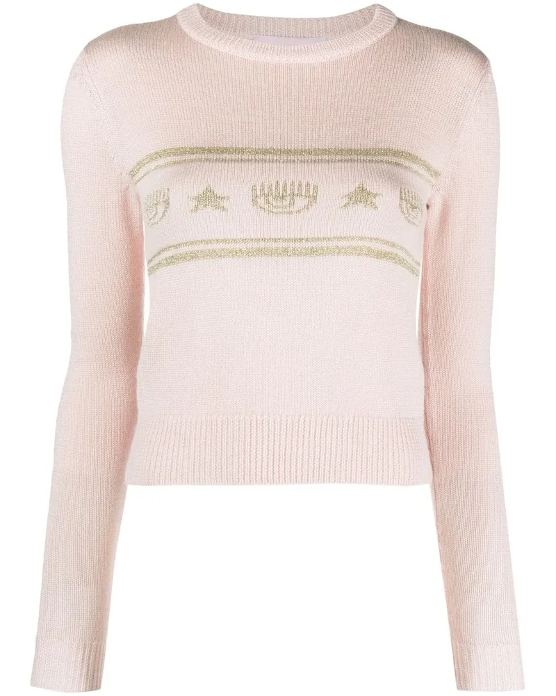 Chiara Ferragni Intarsien-Pullover - Rosa Rosa