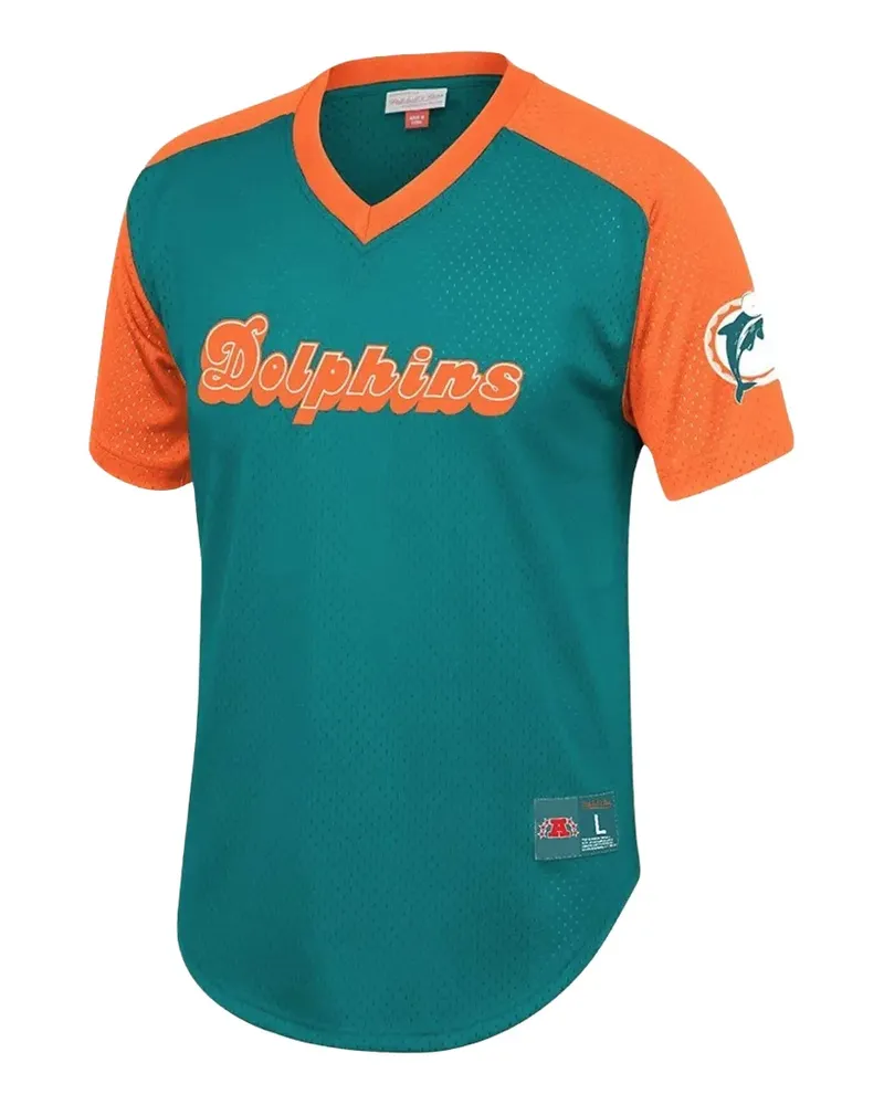 Mitchell & Ness Miami Dolphins Final Second T-Shirt mit V-Ausschnitt - Grün Grün