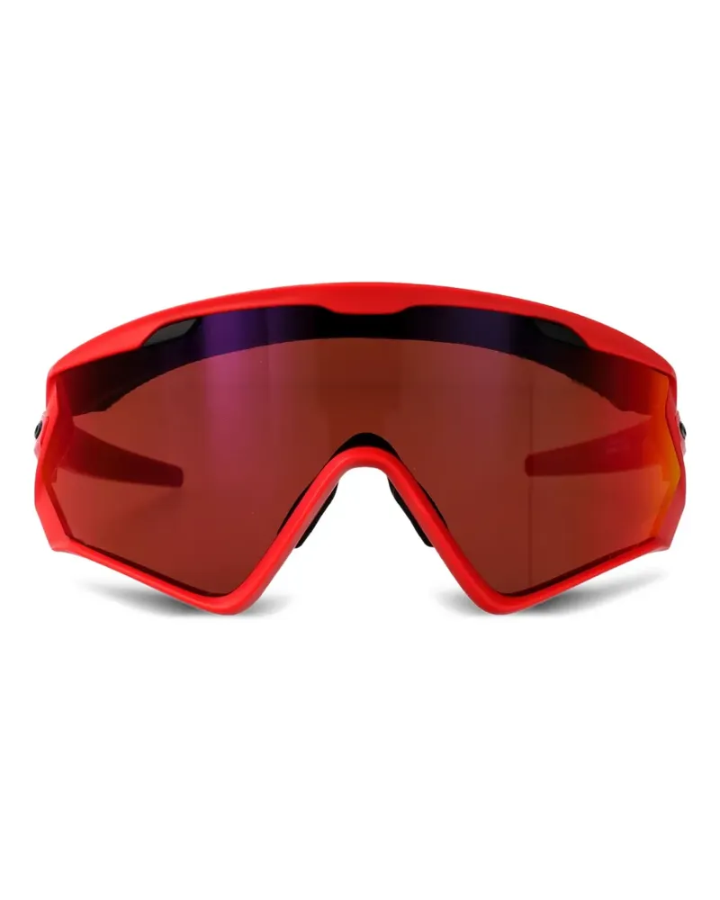 Oakley Wind Jacket 2.0 Sonnenbrille mit Shield-Gestell - Rot Rot