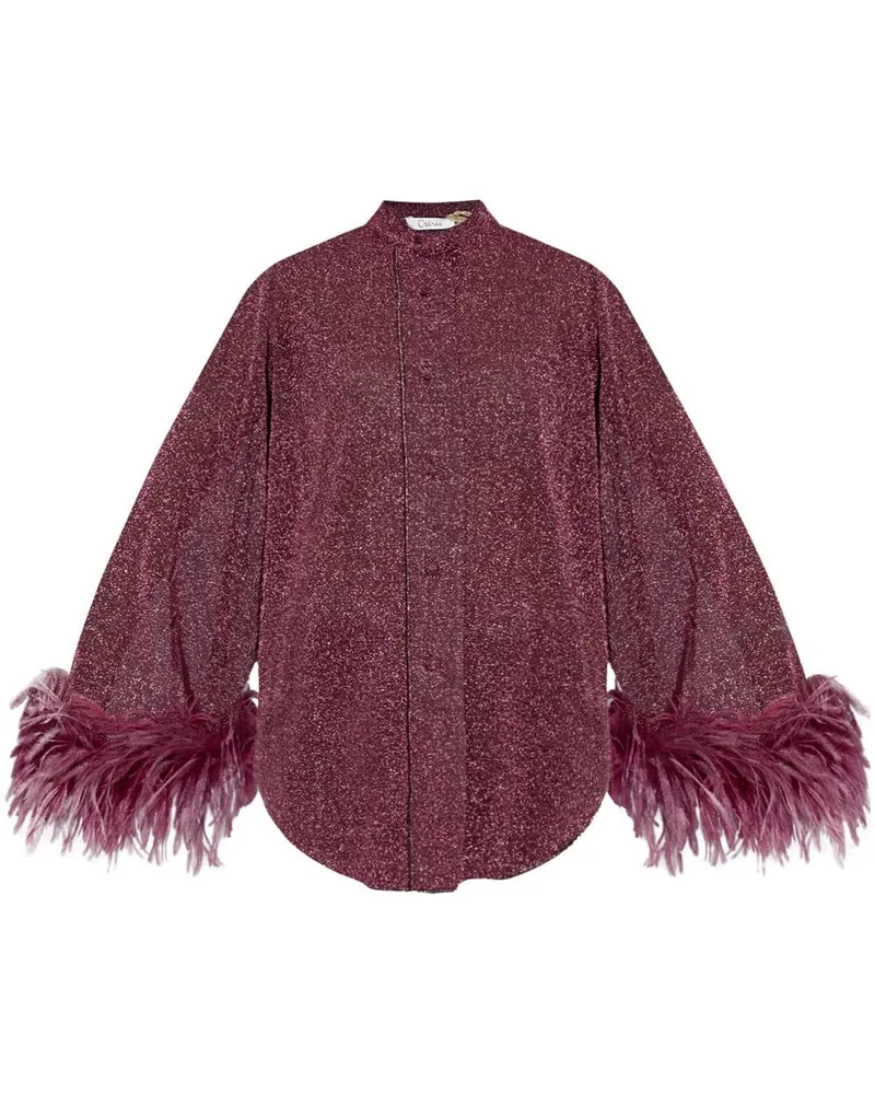 Oséree Lumiére Plumage Lurexhemd - Violett Violett